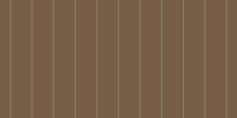 #4e280c (75%), #88a393 vertical lines, two pixels wide, seventy-one pixels apart