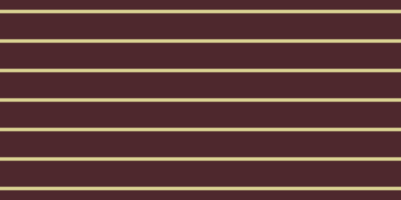 #4e282d, #dbd393 horizontal lines, seven pixels wide, fifty-two pixels apart