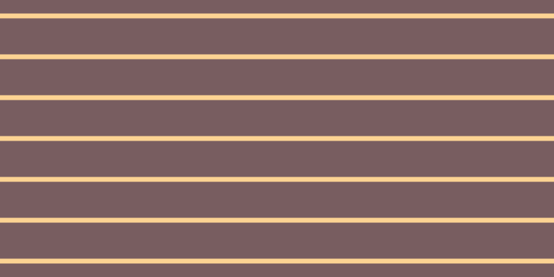 #4e282d (75%), #fcd393 horizontal lines, seven pixels wide, fifty-two pixels apart