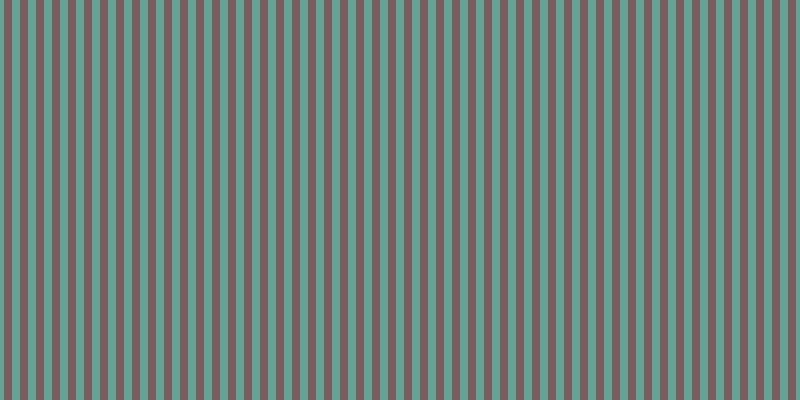 #4e282d (75%), #67a393 vertical lines, eight pixels wide, eight pixels apart