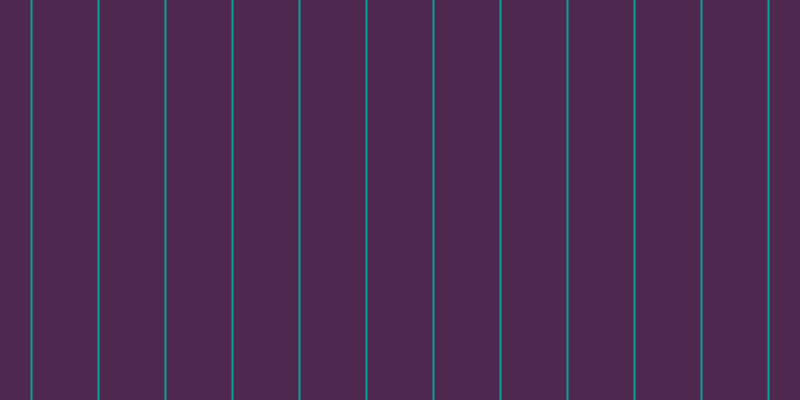 #4e284e, #04a393 vertical lines, two pixels wide, sixty-five pixels apart