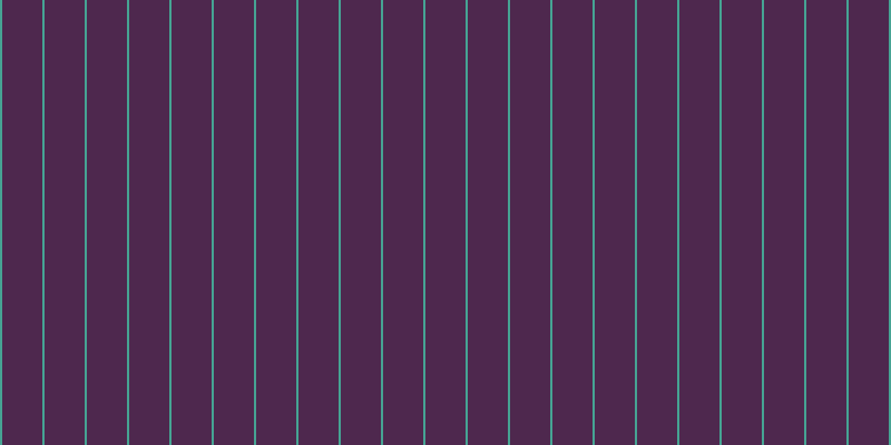 #4e284e, #46a393 vertical lines, two pixels wide, thirty-six pixels apart