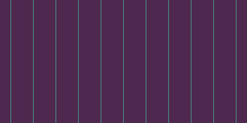 #4e284e, #46a393 vertical lines, two pixels wide, seventy-one pixels apart