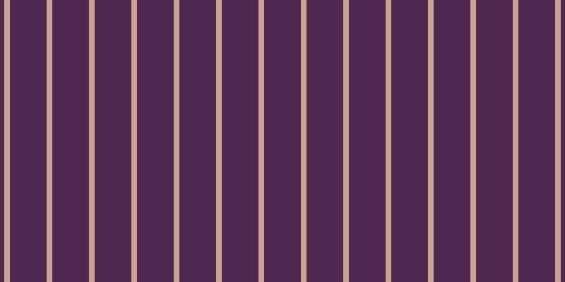 #4e284e, #caa393 vertical lines, eight pixels wide, fifty-two pixels apart