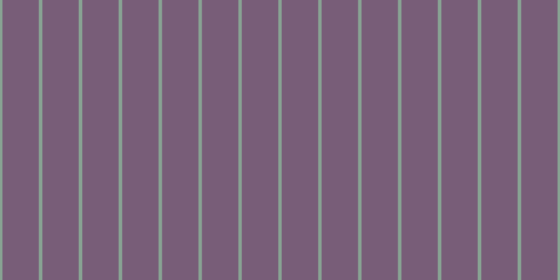 #4e284e (75%), #88a393 vertical lines, five pixels wide, fifty-two pixels apart