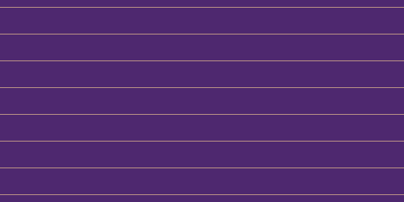 #4e286f, #fcd393 horizontal lines, one pixels wide, fifty-two pixels apart