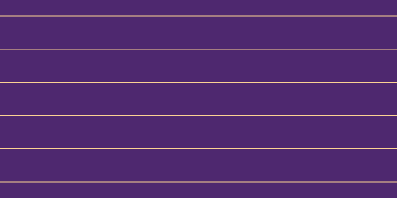 #4e286f, #fcd393 horizontal lines, two pixels wide, sixty-five pixels apart
