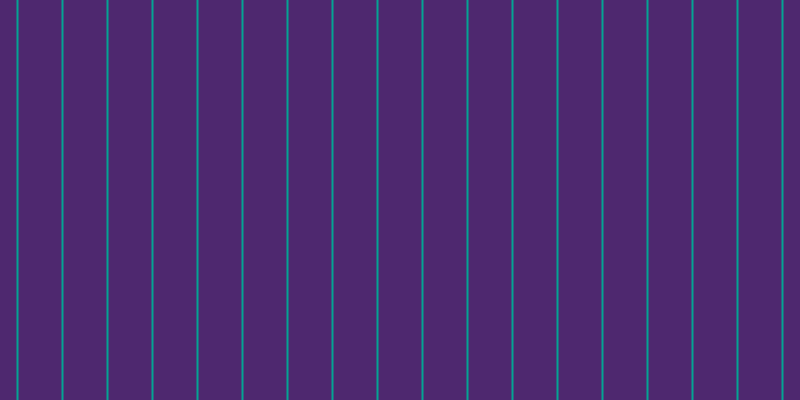 #4e286f, #04a393 vertical lines, two pixels wide, forty-three pixels apart