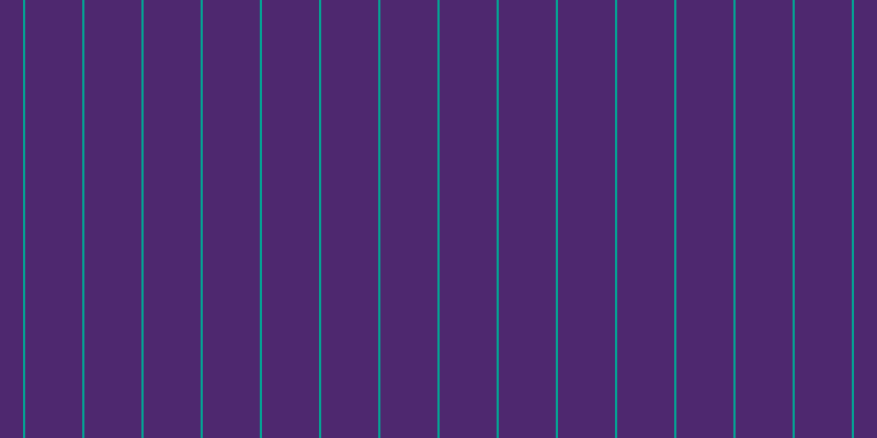 #4e286f, #04a393 vertical lines, two pixels wide, fifty-two pixels apart