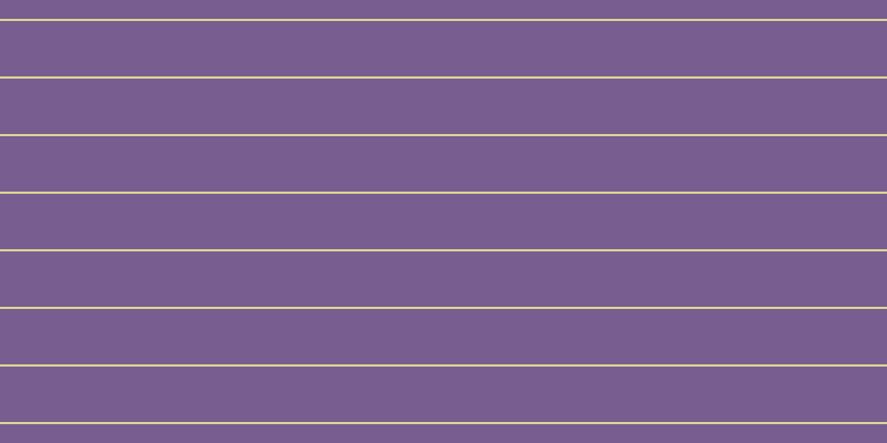 #4e286f (75%), #dbd393 horizontal lines, two pixels wide, fifty pixels apart