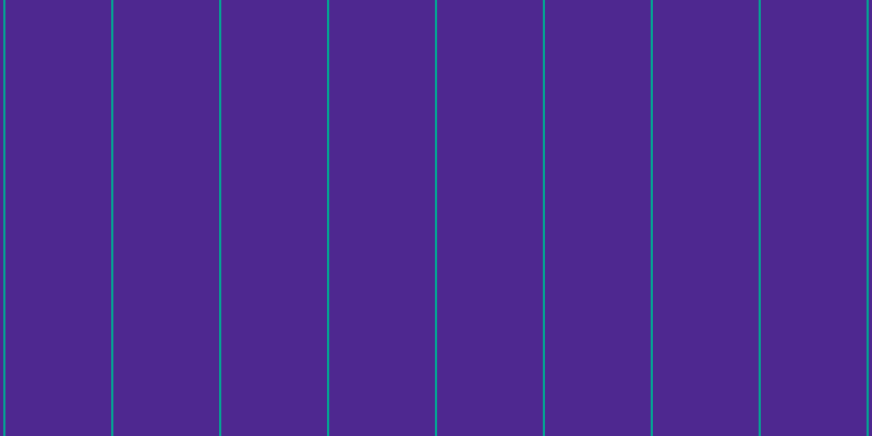 #4e2890, #04a393 vertical lines, two pixels wide, ninety-seven pixels apart