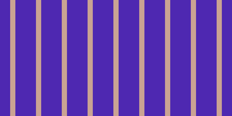 #4e28b1, #caa393 vertical lines, eighteen pixels wide, seventy-one pixels apart