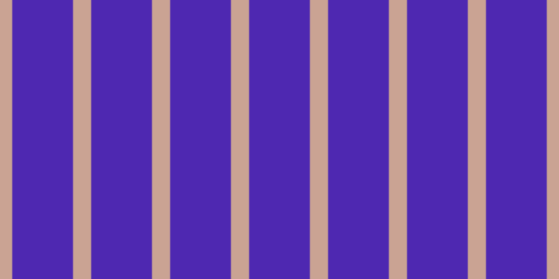 #4e28b1, #caa393 vertical lines, twenty-six pixels wide, eighty-seven pixels apart