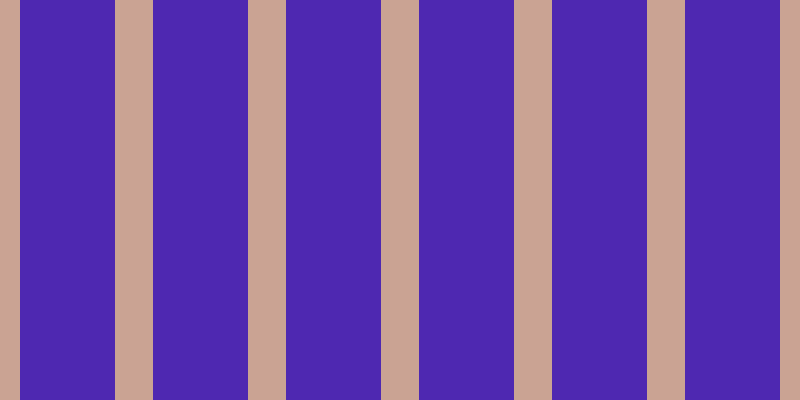 #4e28b1, #caa393 vertical lines, thirty-eight pixels wide, ninety-five pixels apart