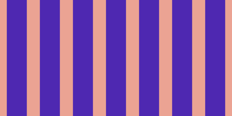 #4e28b1, #eba393 vertical lines, forty-five pixels wide, sixty-nine pixels apart
