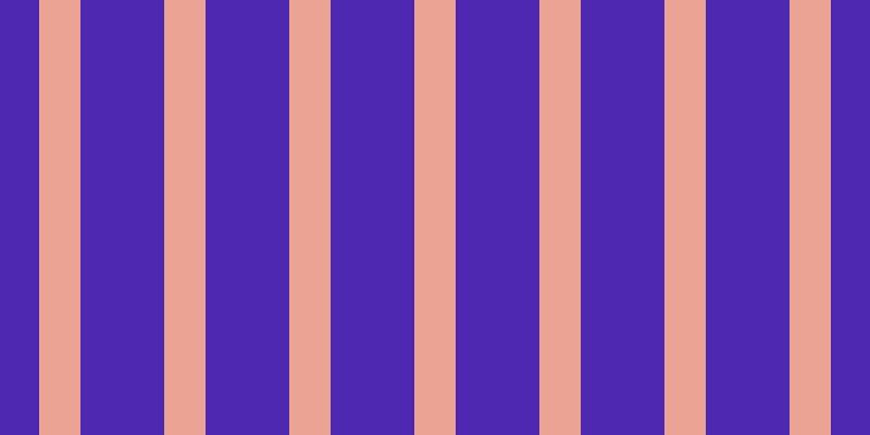 #4e28b1, #eba393 vertical lines, thirty-eight pixels wide, seventy-seven pixels apart