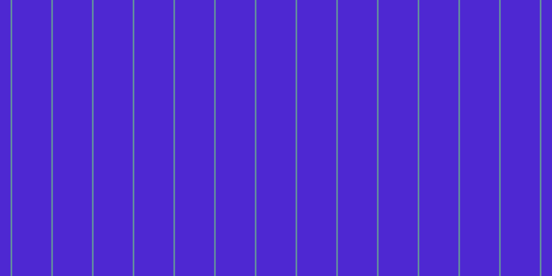 #4e28d2, #67a393 vertical lines, two pixels wide, fifty-seven pixels apart
