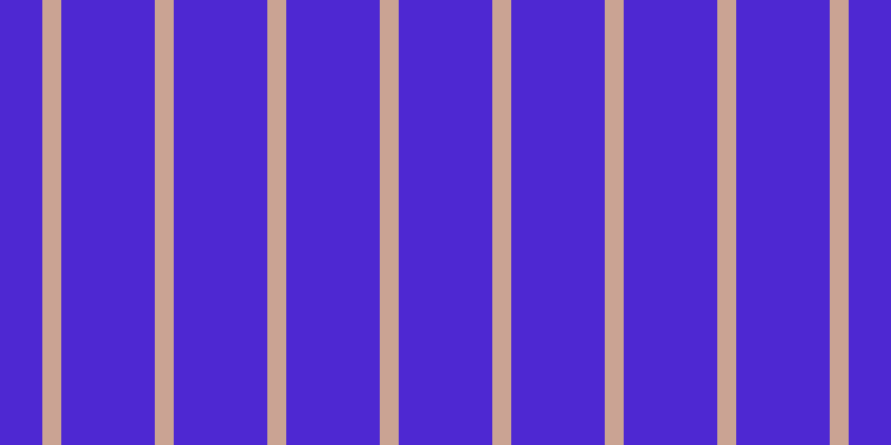 #4e28d2, #caa393 vertical lines, seventeen pixels wide, eighty-four pixels apart