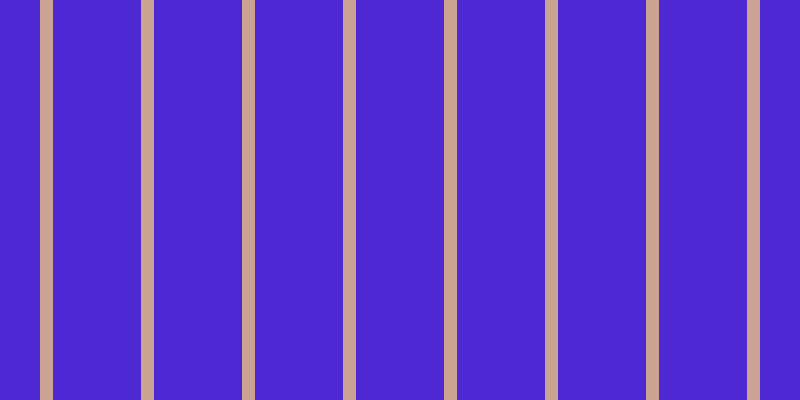 #4e28d2, #caa393 vertical lines, thirteen pixels wide, eighty-eight pixels apart