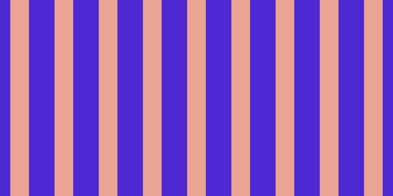 #4e28d2, #eba393 vertical lines, thirty-eight pixels wide, fifty-two pixels apart