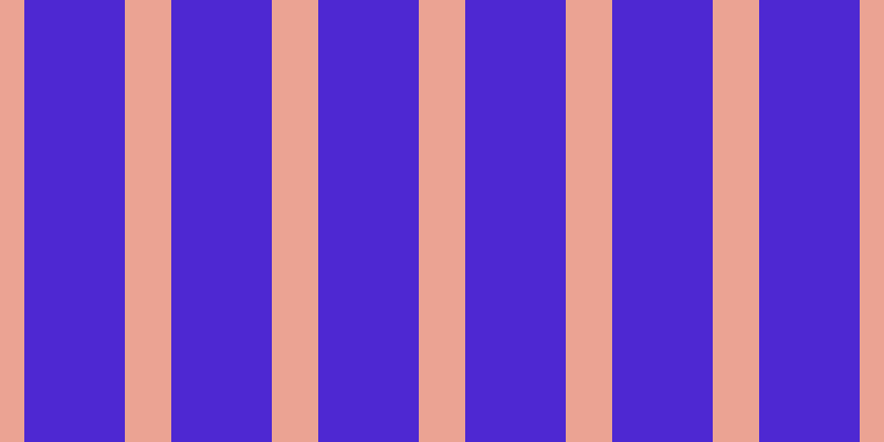 #4e28d2, #eba393 vertical lines, forty-two pixels wide, ninety-one pixels apart