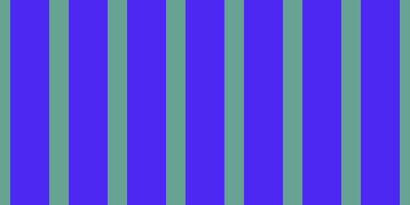 #4e28f3, #67a393 vertical lines, thirty-eight pixels wide, seventy-six pixels apart
