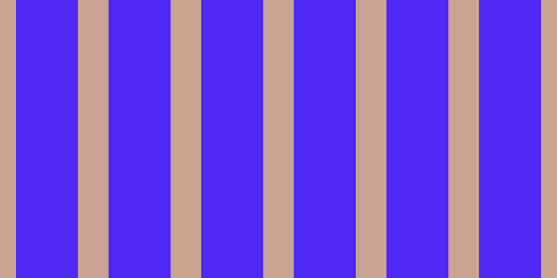 #4e28f3, #caa393 vertical lines, forty-four pixels wide, eighty-nine pixels apart