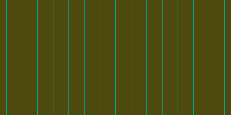 #4e490c, #04a393 vertical lines, two pixels wide, fifty-two pixels apart
