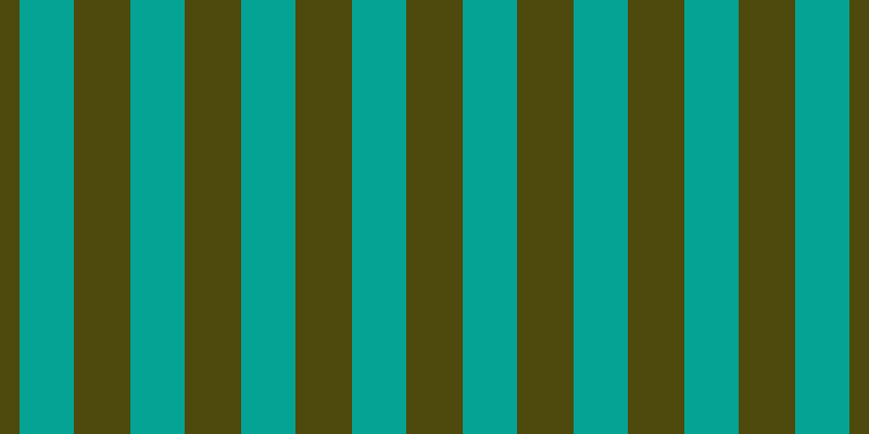 #4e490c, #04a393 vertical lines, fifty pixels wide, fifty-two pixels apart