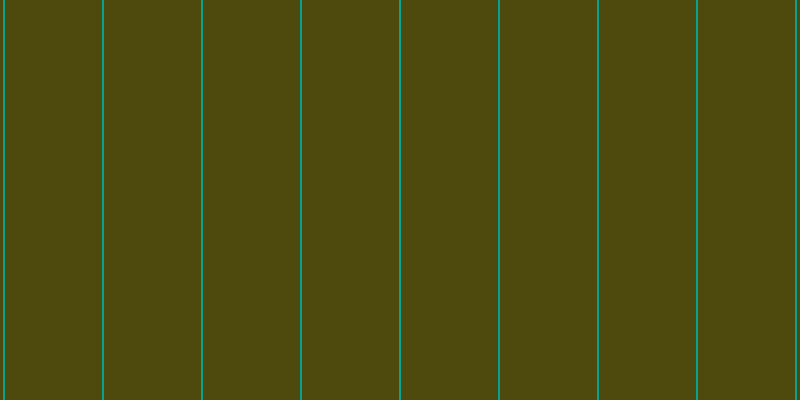 #4e490c, #04a393 vertical lines, two pixels wide, ninety-seven pixels apart