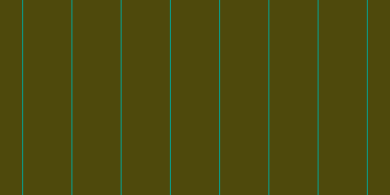 #4e490c, #04a393 vertical lines, two pixels wide, ninety-nine pixels apart