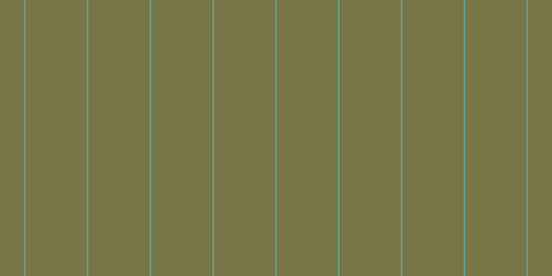 #4e490c (75%), #67a393 vertical lines, two pixels wide, eighty-nine pixels apart