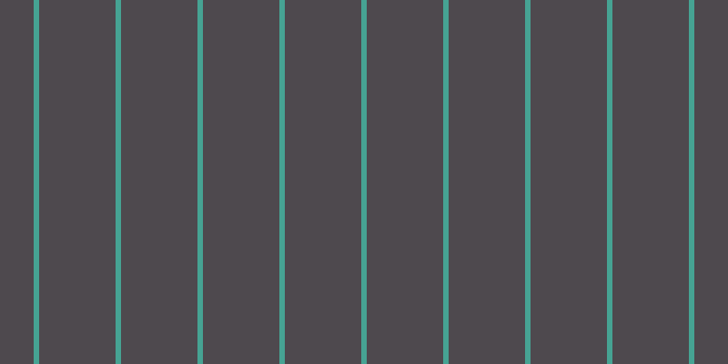 #4e494e, #46a393 vertical lines, six pixels wide, eighty-four pixels apart