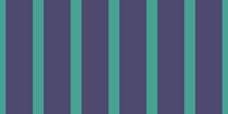 #4e496f, #46a393 vertical lines, thirty-eight pixels wide, ninety-five pixels apart