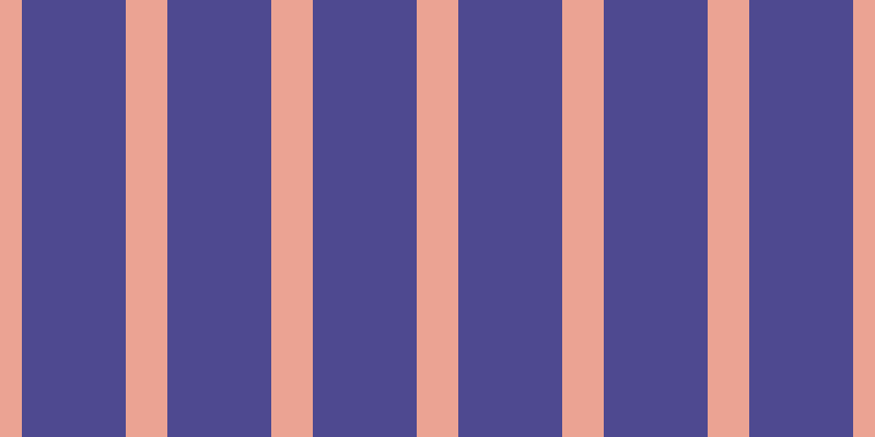 #4e4990, #eba393 vertical lines, thirty-eight pixels wide, ninety-five pixels apart