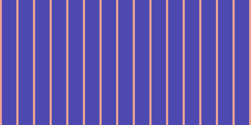 #4e49b1, #eba393 vertical lines, seven pixels wide, forty-six pixels apart