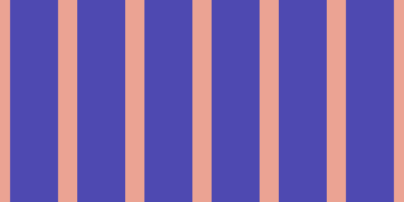 #4e49b1, #eba393 vertical lines, thirty-eight pixels wide, ninety-five pixels apart