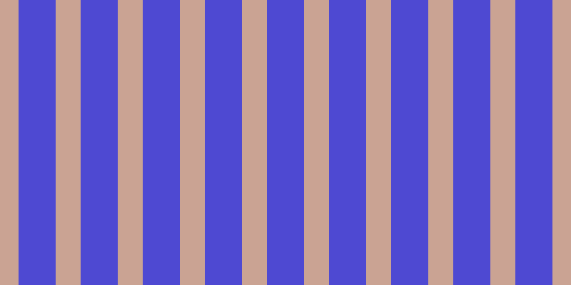 #4e49d2, #caa393 vertical lines, thirty-five pixels wide, fifty-two pixels apart