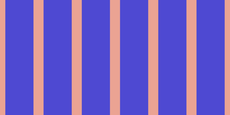 #4e49d2, #eba393 vertical lines, thirty-five pixels wide, ninety-eight pixels apart