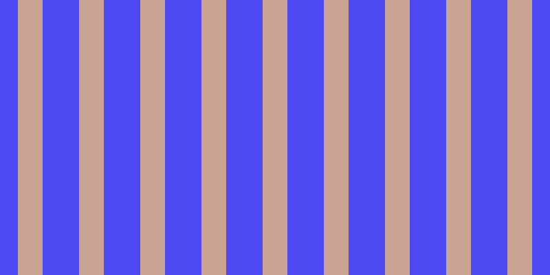 #4e49f3, #caa393 vertical lines, thirty-six pixels wide, fifty-three pixels apart