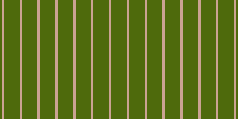 #4e6a0c, #caa393 vertical lines, eight pixels wide, fifty-two pixels apart