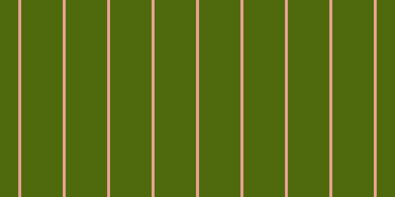 #4e6a0c, #eba393 vertical lines, six pixels wide, eighty-four pixels apart
