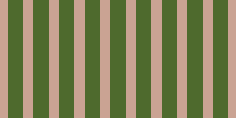 #4e6a2d, #caa393 vertical lines, thirty-five pixels wide, fifty-two pixels apart