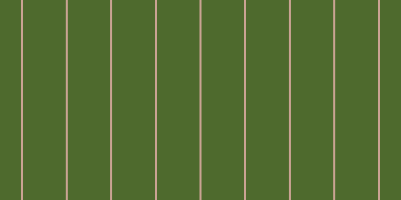 #4e6a2d, #caa393 vertical lines, four pixels wide, eighty-five pixels apart