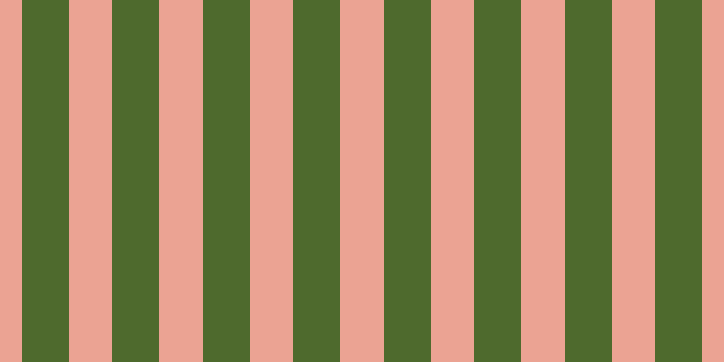 #4e6a2d, #eba393 vertical lines, forty-eight pixels wide, fifty-two pixels apart