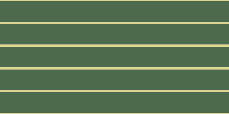 #4e6a4e, #dbd393 horizontal lines, eight pixels wide, seventy-two pixels apart