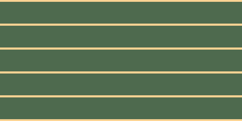 #4e6a4e, #fcd393 horizontal lines, seven pixels wide, seventy-two pixels apart