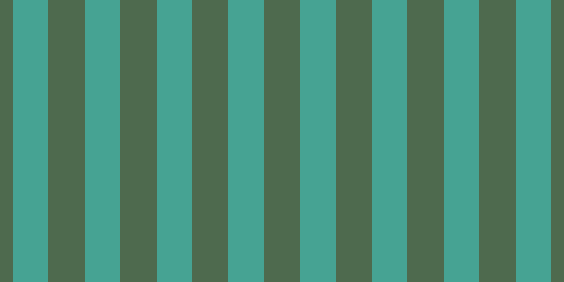 #4e6a4e, #46a393 vertical lines, fifty pixels wide, fifty-two pixels apart