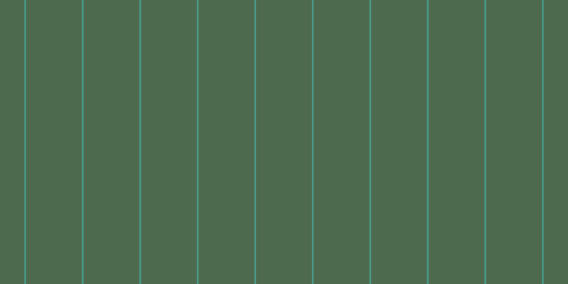 #4e6a4e, #46a393 vertical lines, two pixels wide, seventy-nine pixels apart