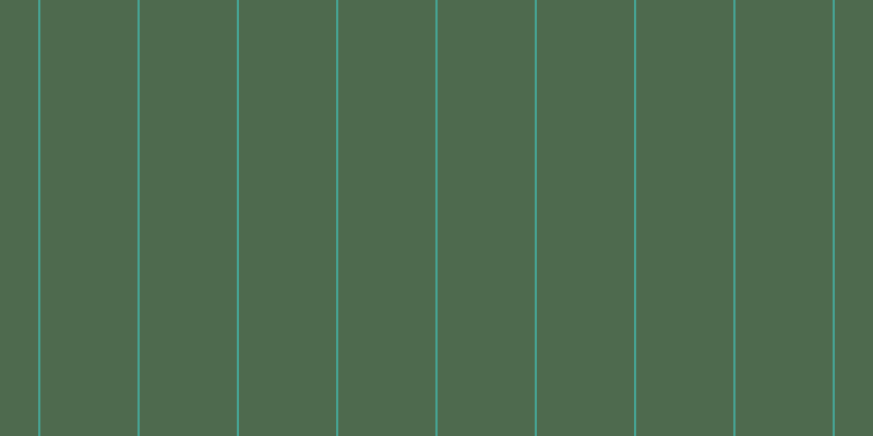 #4e6a4e, #46a393 vertical lines, two pixels wide, eighty-nine pixels apart